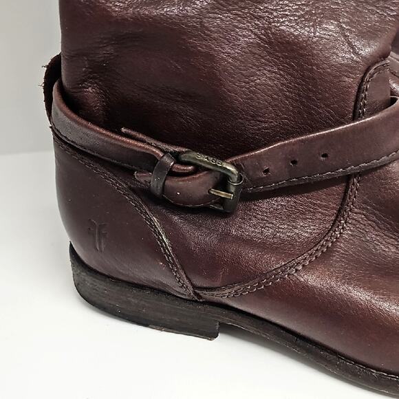 FRYE Phillip Riding Brown Equestrian Knee High Leather Boots Women's Size 10B - Picture 8 of 12